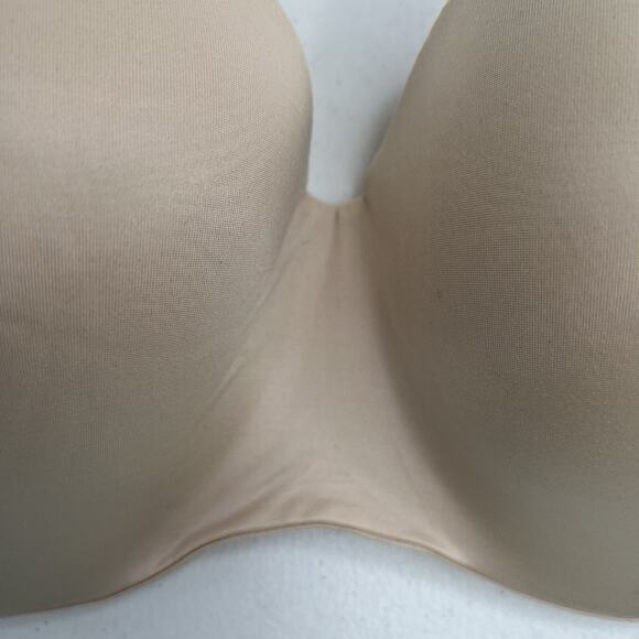 Victoria's Secret 36D Bra Lined Strapless Underwire Beige NO STRAPS Seamless - Picture 4 of 15